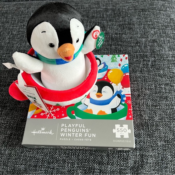 NWT Hallmark Penguin Animated Plush and Puzzle Bundle - Picture 10 of 13